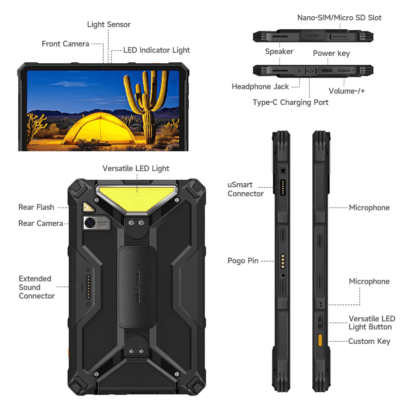 Ulefone Armor Pad 4 Ultra 10" 256GB vinnuspjaldtölva 4