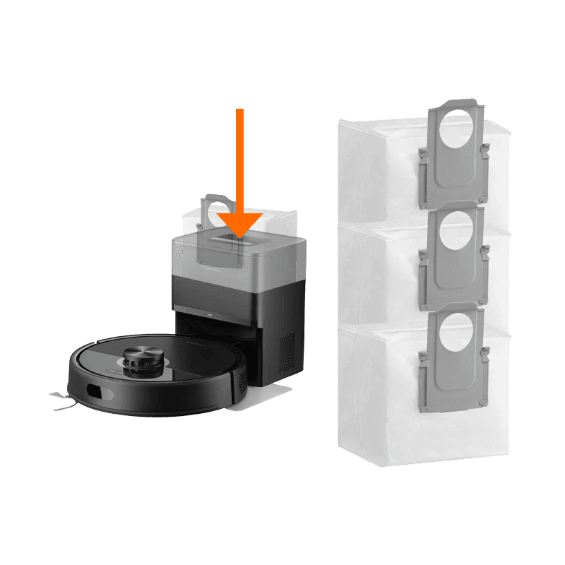 Roborock Rykpokar - Settir í ofan á tæmingarstöð (3stk)