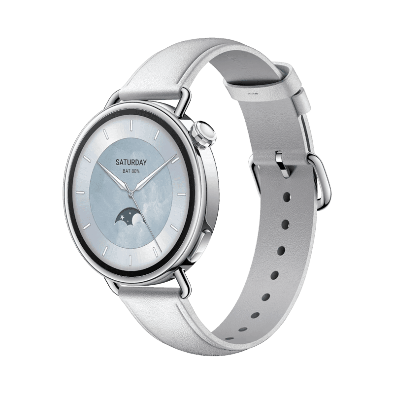 Xiaomi Watch S4 41mm snjall- og heilsuúr - Hvítt leður